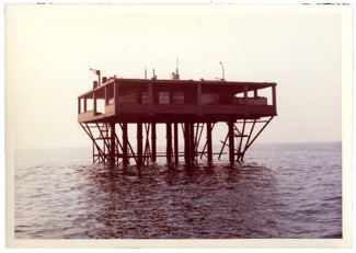 L'Isola delle Rose in una foto d'epoca